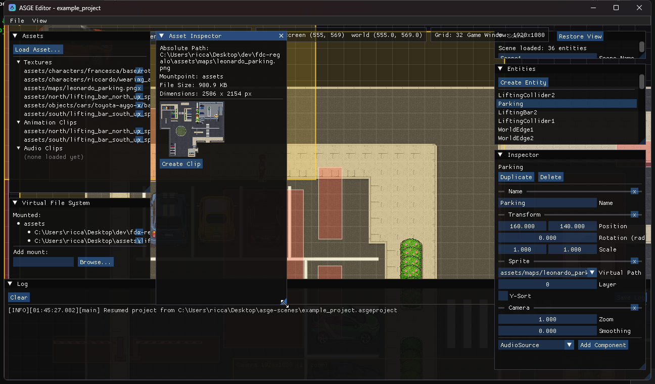 The Asset Inspector showing a texture