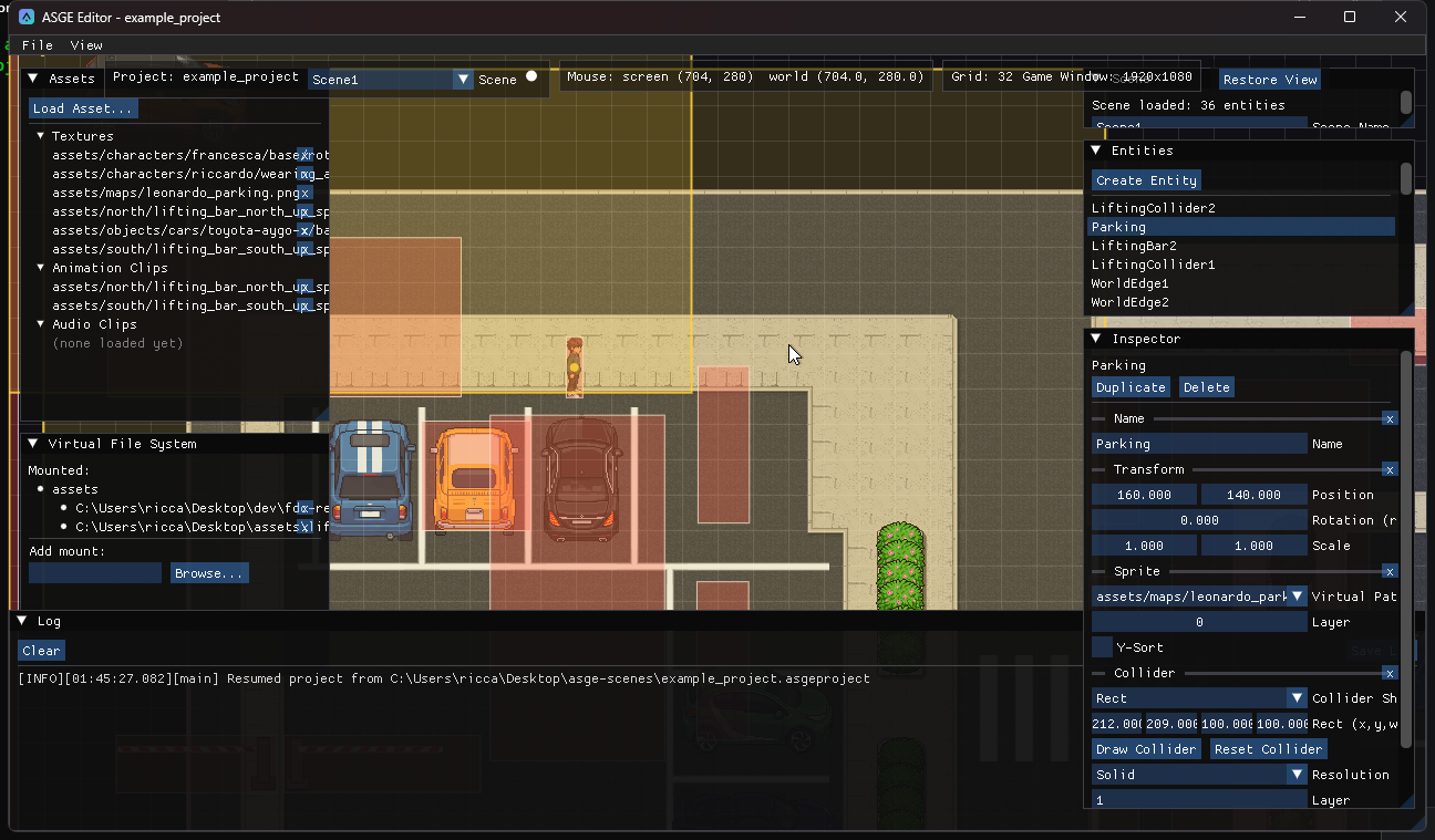 A collider drawn on the viewport