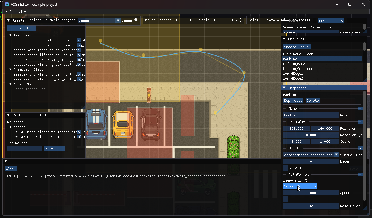 The Catmull-Rom spline overlay