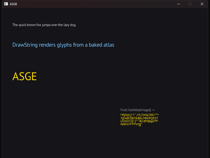 Text Rendering screenshot
